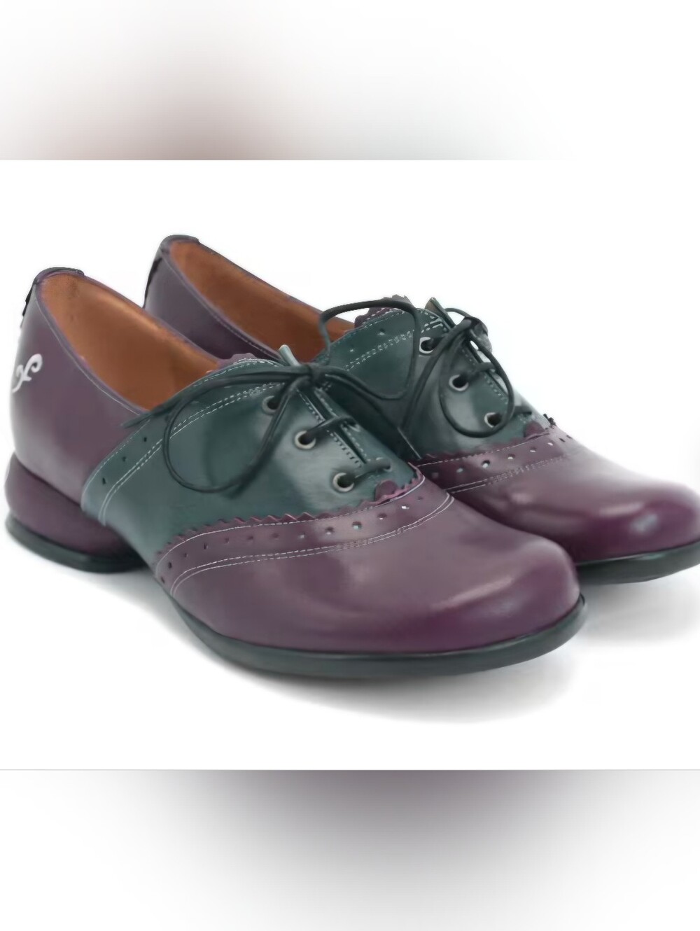Fluevog Fellowship Erika: Purple & Navy 6.5